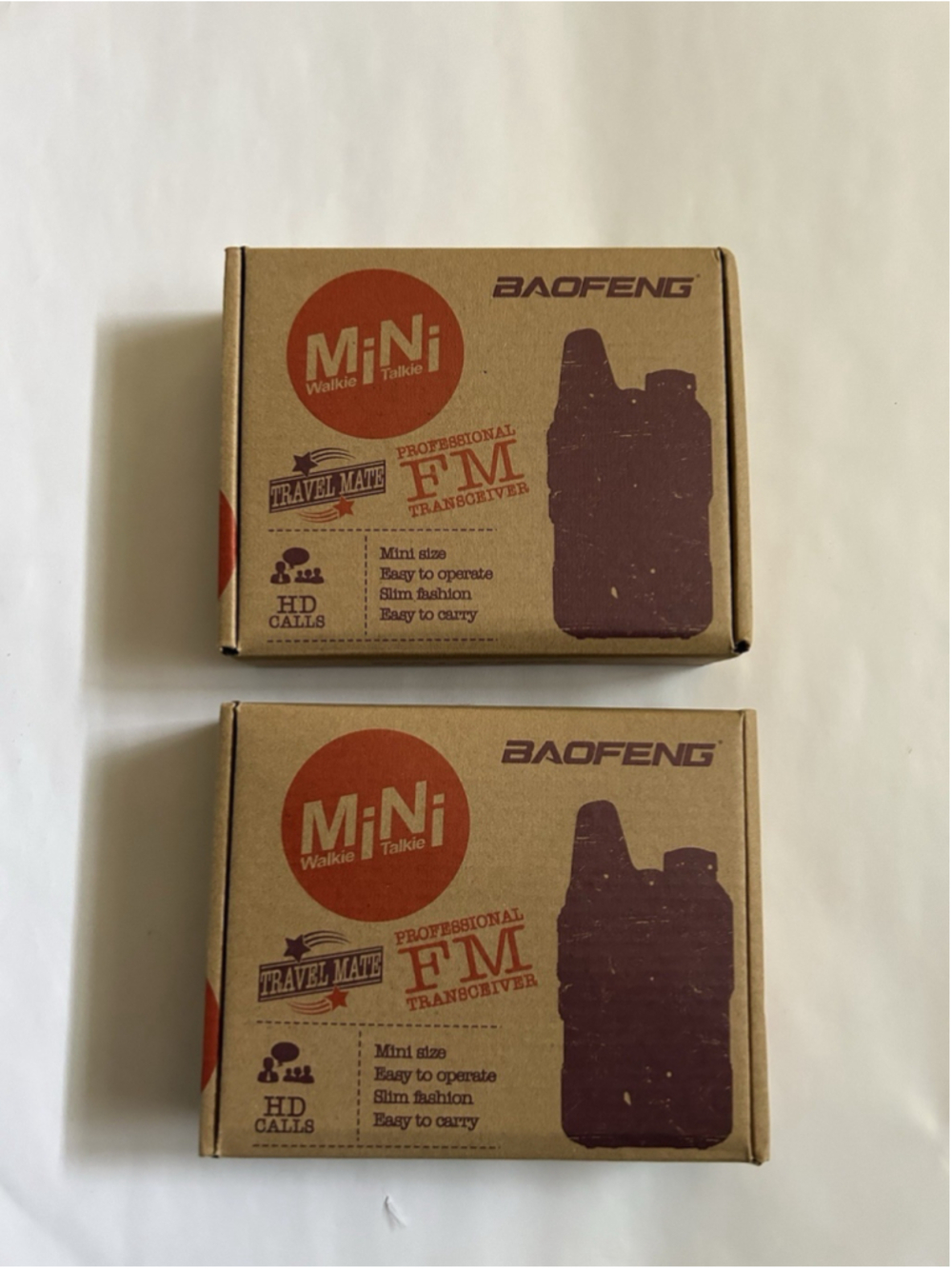Baofeng Mini Walkie Talkie Set of Two HD Calls Professional FM Transceiver